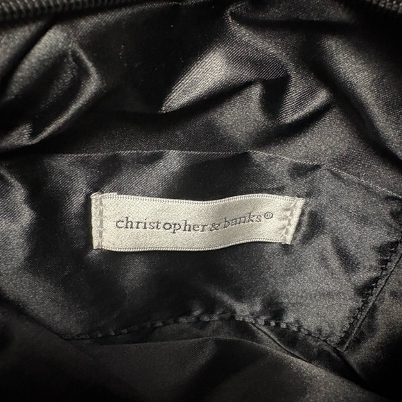 Christopher& banks Black Mesh Clutch with Wristlet - Picture 5 of 5